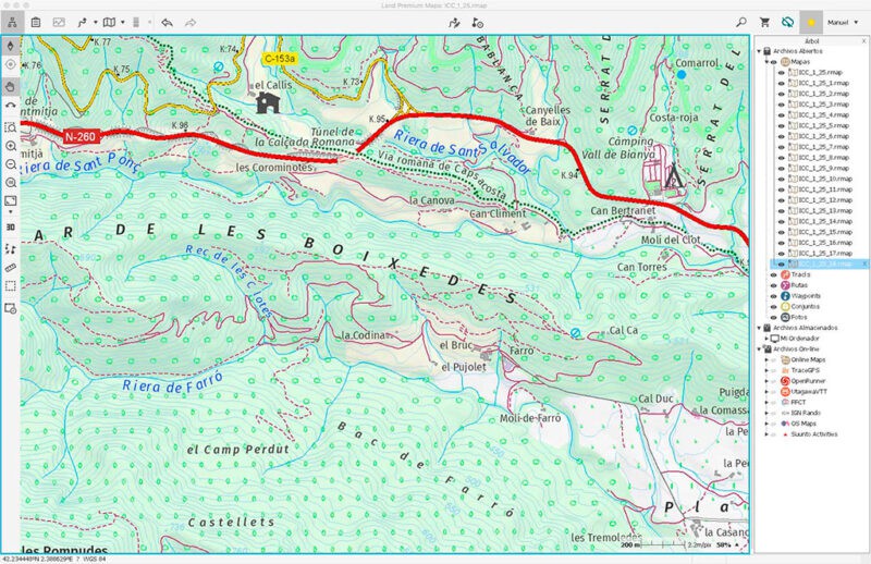 Mapas Topográficos Catalunya ICC a escala 1:25.000 en formato RMAP compatibles con TwoNav, CompeGPS y OruxMaps. Catlauña España