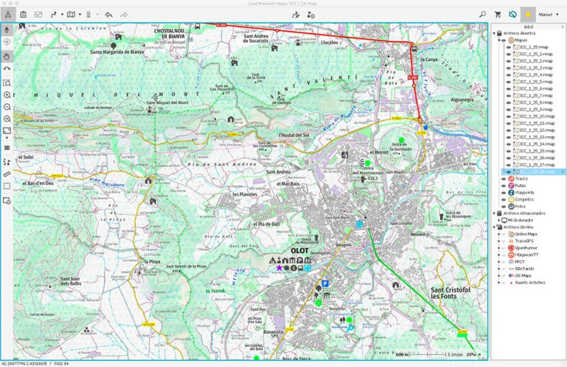 Mapas Topográficos Catalunya ICC a escala 1:25.000 en formato RMAP compatibles con TwoNav, CompeGPS y OruxMaps. Catlauña España