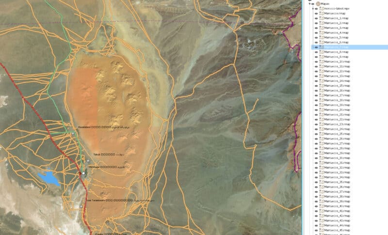 Mapa Vectorial TwoNav y CompeGps Africa Marruecos, Mauritania, Libia, Sáhara Occidental, Namivia, Argelia en formato MPV y MPVF